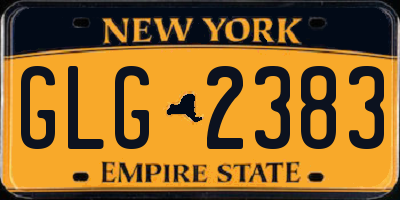 NY license plate GLG2383