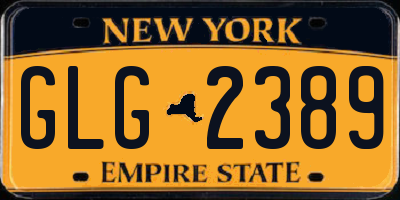 NY license plate GLG2389