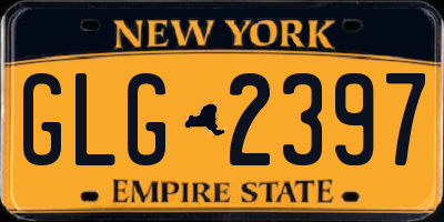 NY license plate GLG2397
