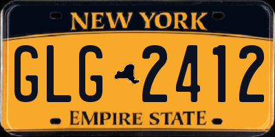 NY license plate GLG2412