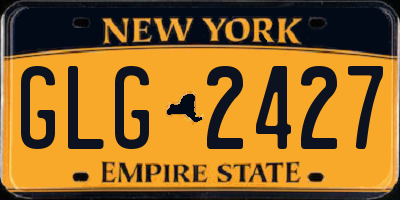 NY license plate GLG2427