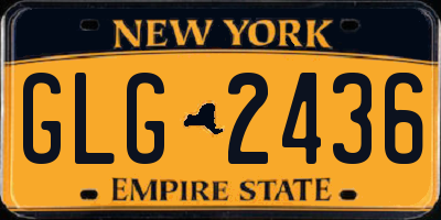 NY license plate GLG2436