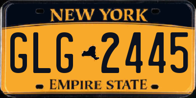 NY license plate GLG2445