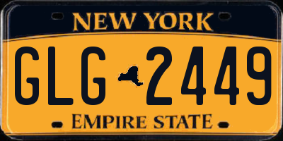 NY license plate GLG2449