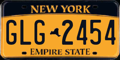 NY license plate GLG2454