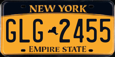 NY license plate GLG2455