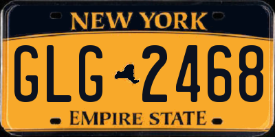 NY license plate GLG2468