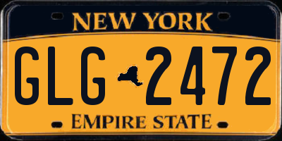 NY license plate GLG2472