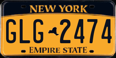 NY license plate GLG2474