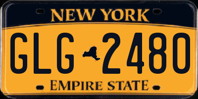 NY license plate GLG2480