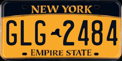 NY license plate GLG2484