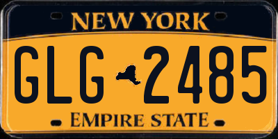 NY license plate GLG2485