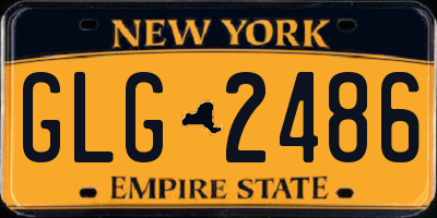 NY license plate GLG2486