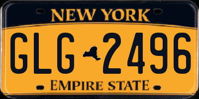 NY license plate GLG2496
