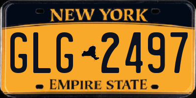 NY license plate GLG2497