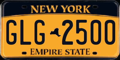 NY license plate GLG2500