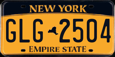NY license plate GLG2504