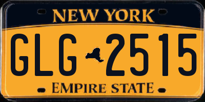 NY license plate GLG2515
