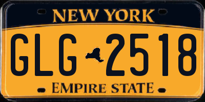 NY license plate GLG2518