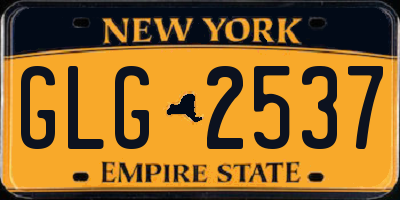 NY license plate GLG2537