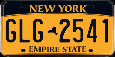 NY license plate GLG2541