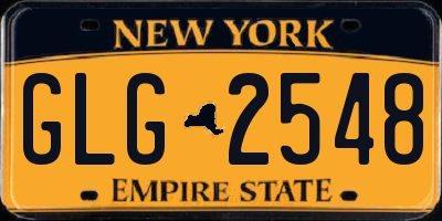 NY license plate GLG2548