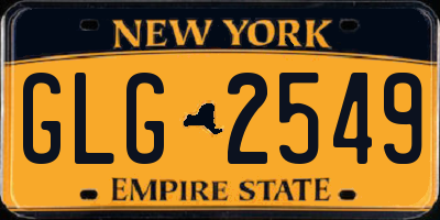 NY license plate GLG2549