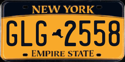 NY license plate GLG2558
