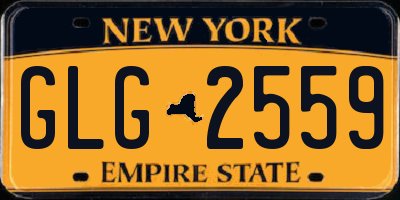 NY license plate GLG2559