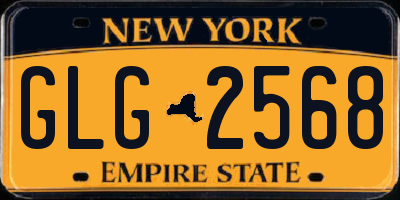 NY license plate GLG2568