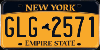 NY license plate GLG2571