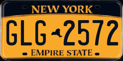NY license plate GLG2572
