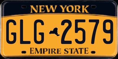 NY license plate GLG2579