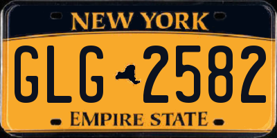 NY license plate GLG2582