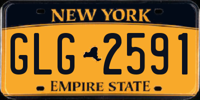 NY license plate GLG2591