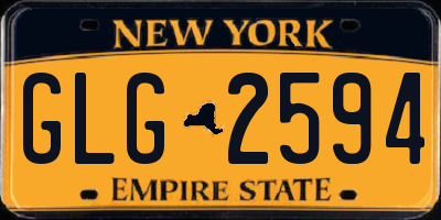 NY license plate GLG2594