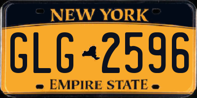 NY license plate GLG2596