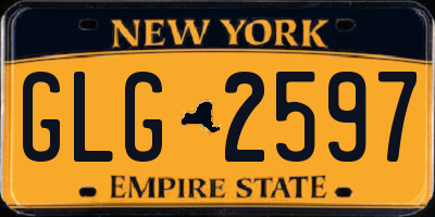 NY license plate GLG2597