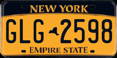 NY license plate GLG2598