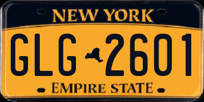 NY license plate GLG2601