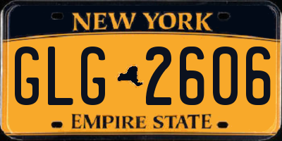 NY license plate GLG2606