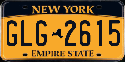 NY license plate GLG2615