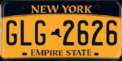 NY license plate GLG2626