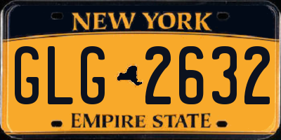 NY license plate GLG2632