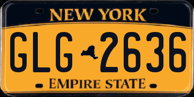 NY license plate GLG2636