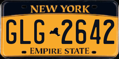 NY license plate GLG2642