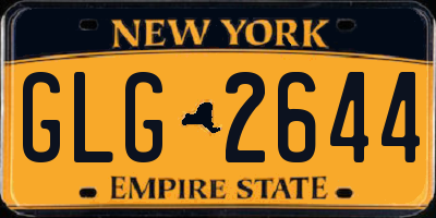 NY license plate GLG2644