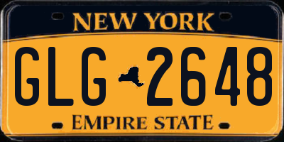 NY license plate GLG2648