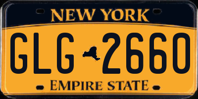 NY license plate GLG2660