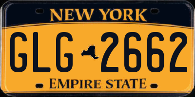 NY license plate GLG2662